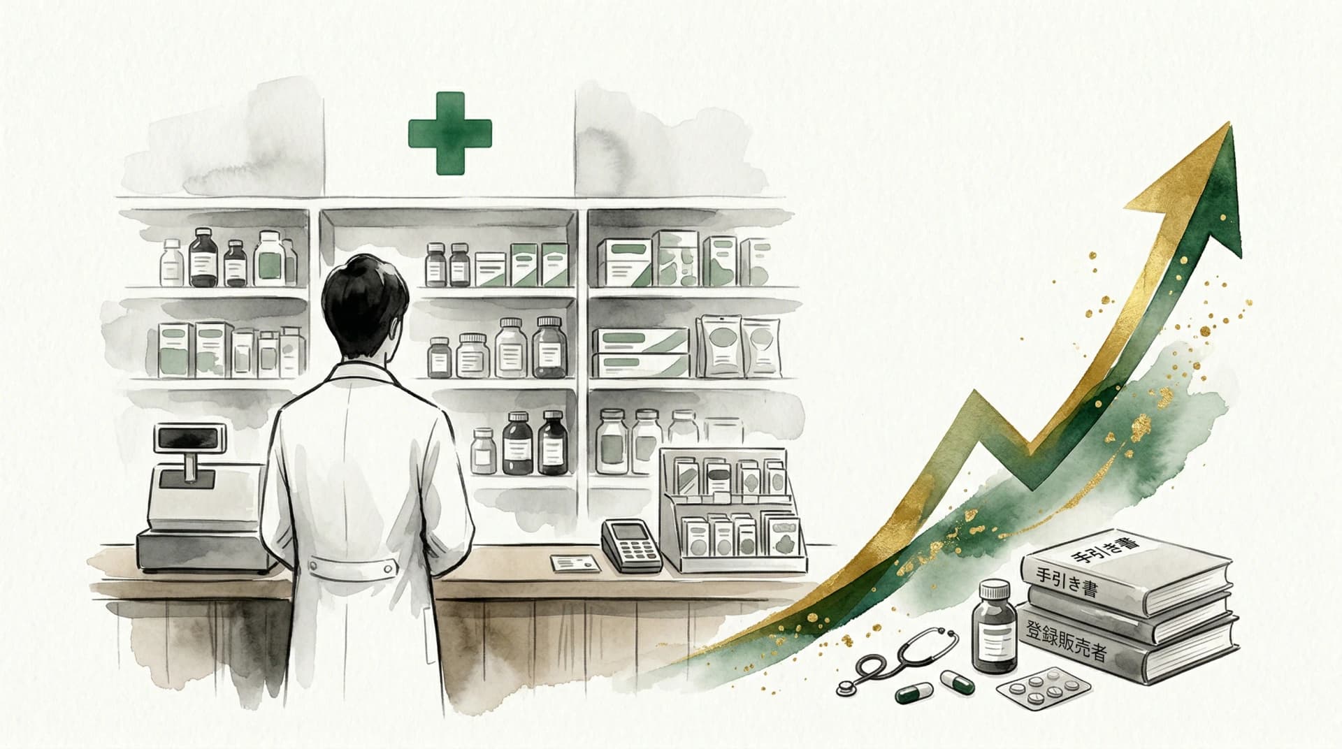 登録販売者の仕事内容・年収・将来性|資格取得後のキャリアガイドのアイキャッチ画像